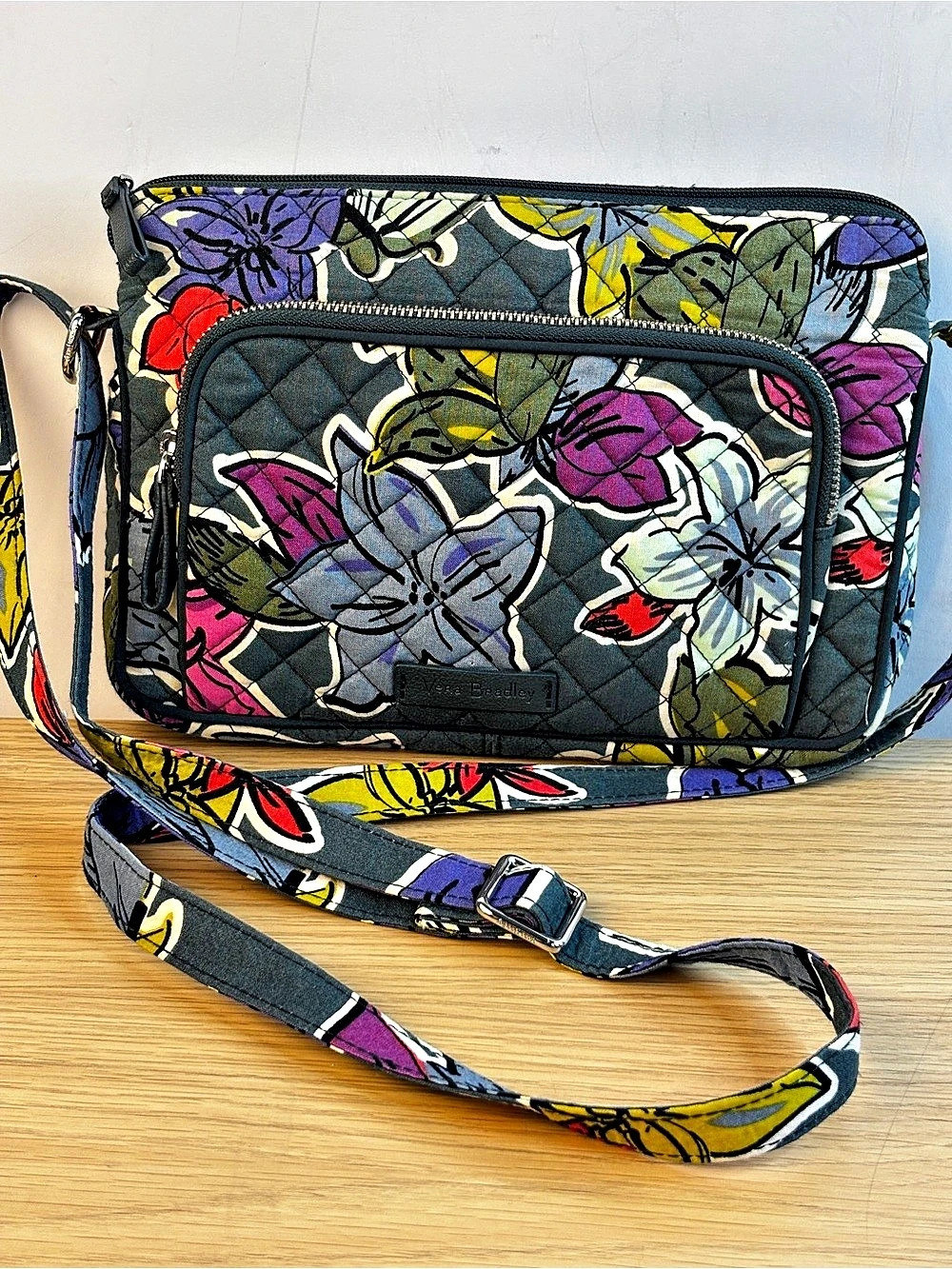 Vera Bradley Quilted “Falling Flowers” crossbody bag